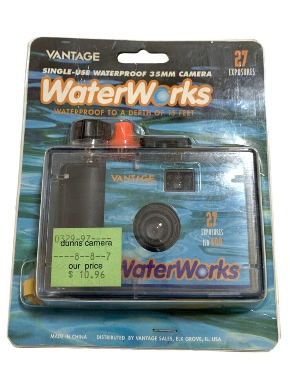 Vintage Vantage WaterWorks Single-Use Waterproof 35mm Camera 27 Exposures